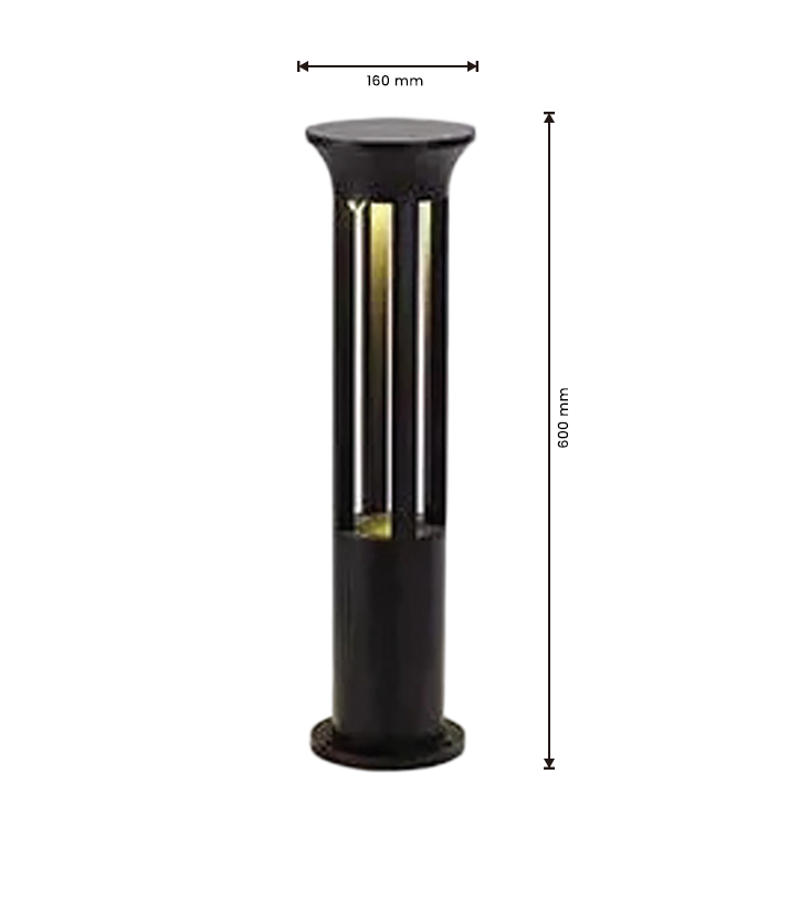 Pro - Bolard - CR - 100 - 60w - Dim