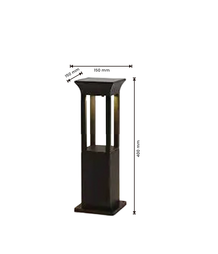 Pro - Bolard - SQ - 100 - 40w - Dim